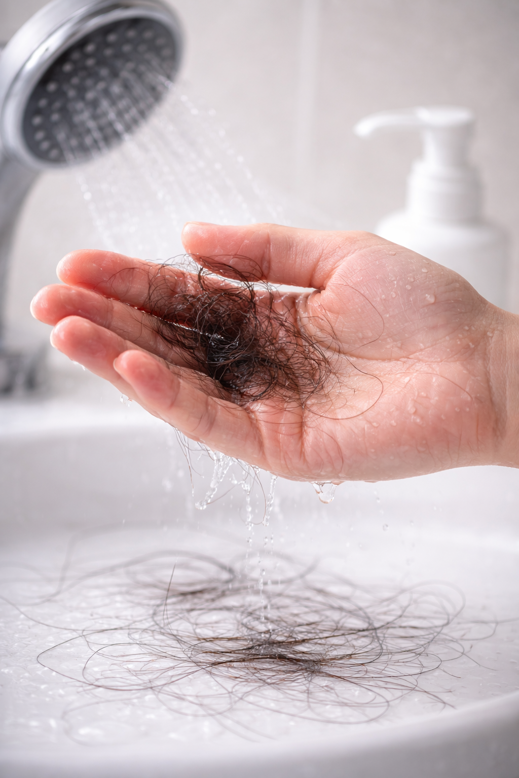 Rambut rontok berlebihan saat mandi
