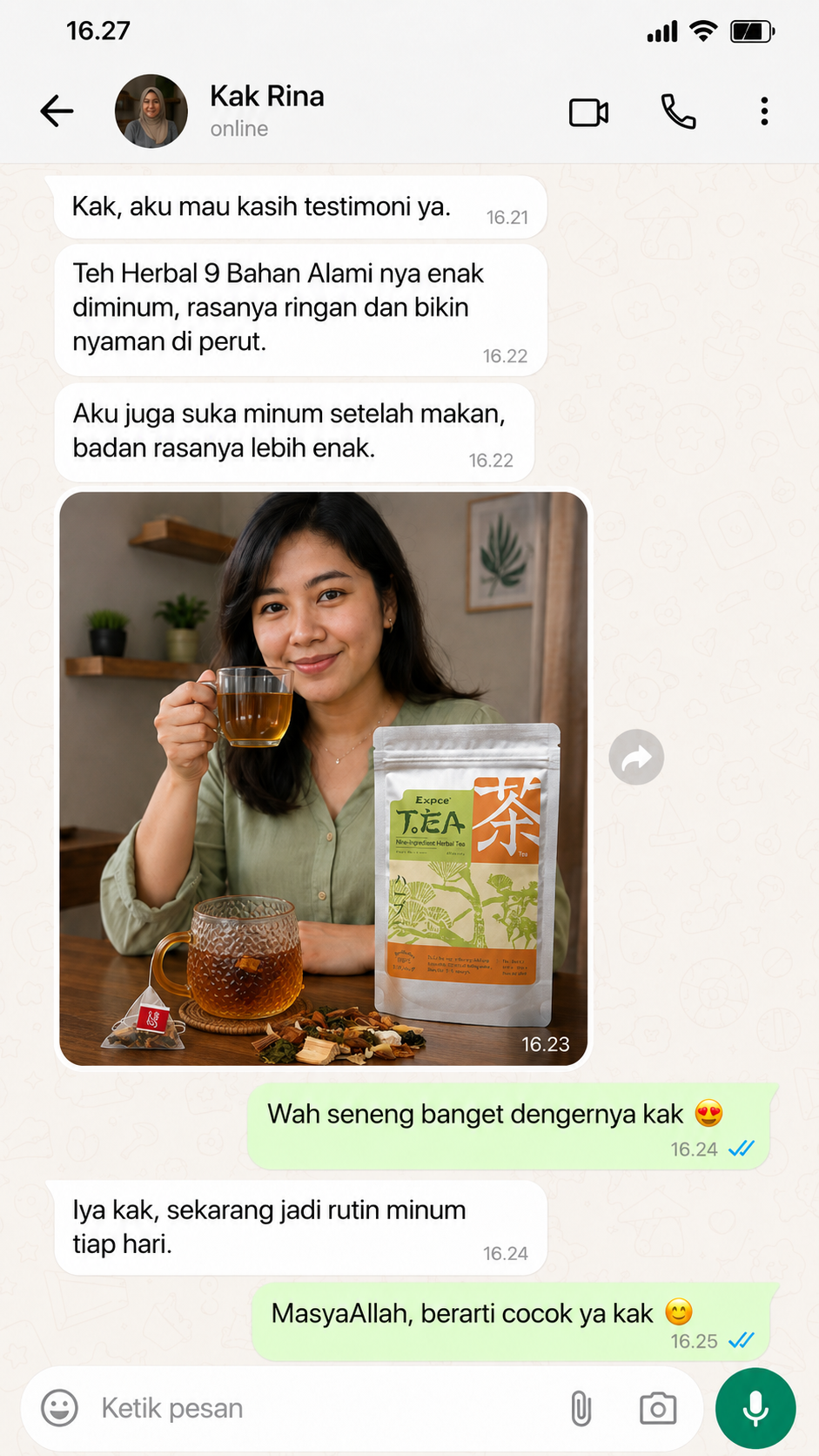 Testimoni Teh Herbal 9 Bahan Alami
