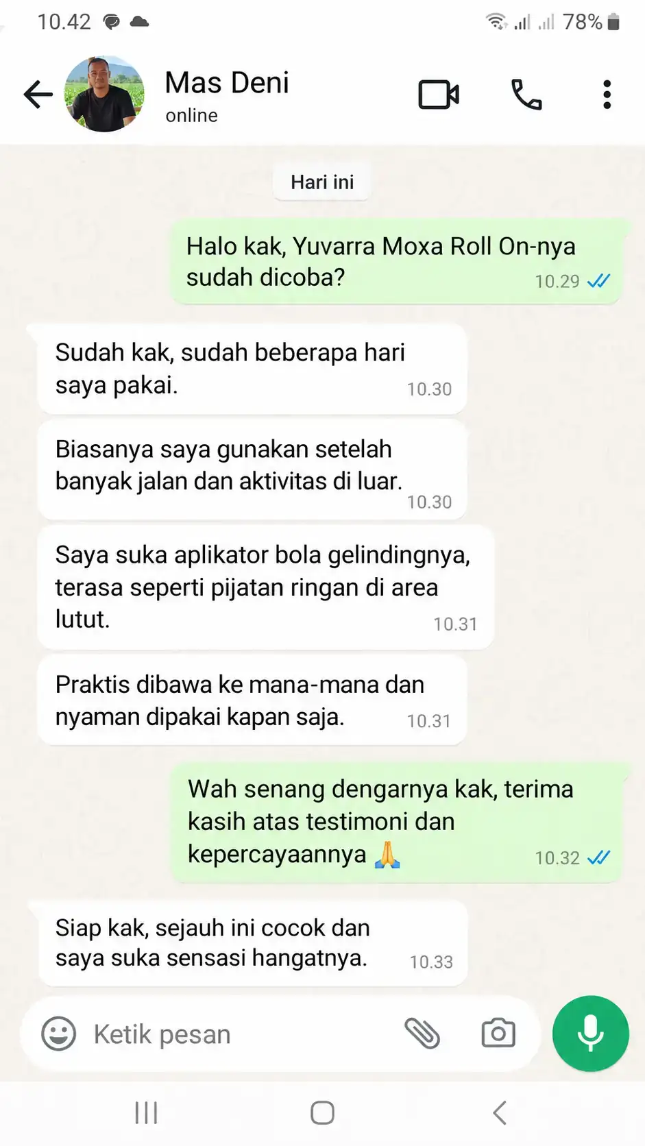 Testimoni Yuvarra Moxa Roll On 2